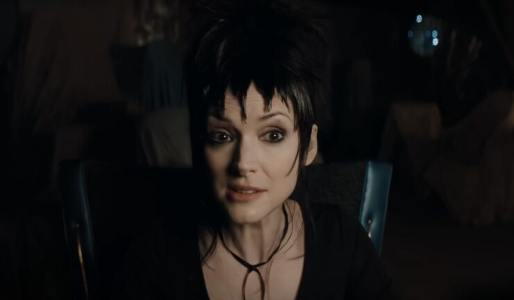 Lydia Deetz in a dark room in Beetlejuice Beetlejuice