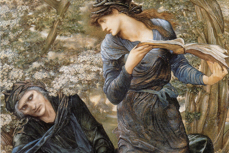 Detail from "The Beguiling of Merlin" by Edward Burne-Jones (c. 1872-77), used on the cover of Possession by A.S. Byatt