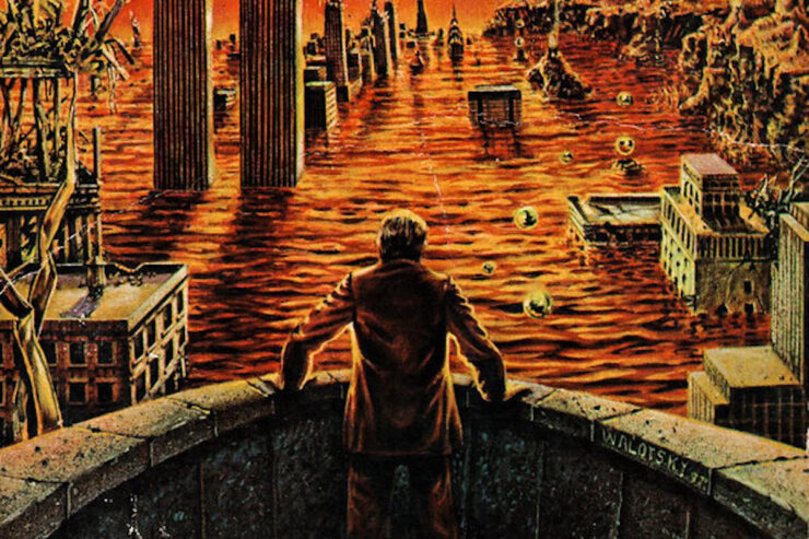 Detail from the cover of Philip Wylie's The End of the World (Art by Ron Walotsky)