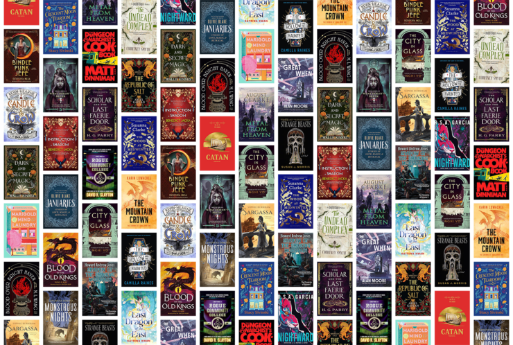 Collection of 28 book covers for fantasy titles publishing in October 2024