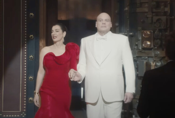 Fisk and Vanessa in fancy clothes in Daredevil: Born Again