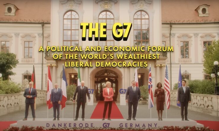 The G7 arrives for Rumours, written and directed by Guy Maddin, Evan Johnson, and Galen Johnson.