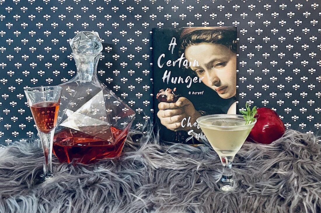 Photo of Chelsea G. Summers’ A Certain Hunger and a cocktail inspired by the book