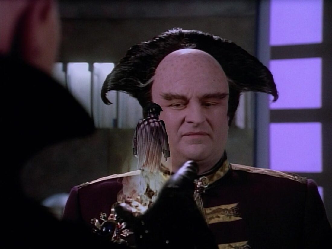 Mollari receives a prophecy from a techno-mage in Babylon 5, "The Geometry of Shadows"