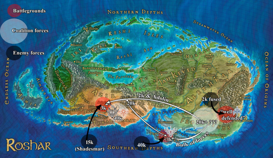 Map of Roshar (from Brandon Sanderson's Stormlight Archive)