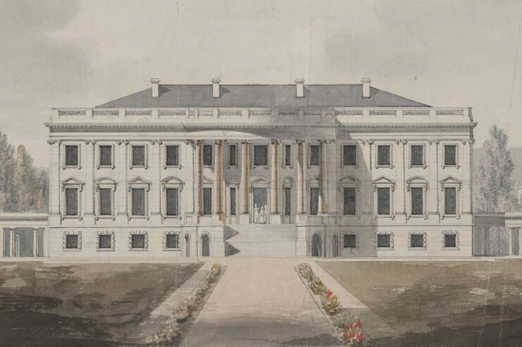 Illustration of the White House, 1817