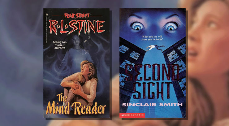 Cover of The Mind Reader by RL Stine and Second Sight by Sinclair Smith