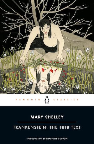 Cover of Mary Shelley's Frankenstein (1818 text edition)