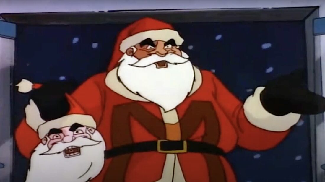 The evil that is Multiple Santa in "The Tick Loves Santa!" (1994).