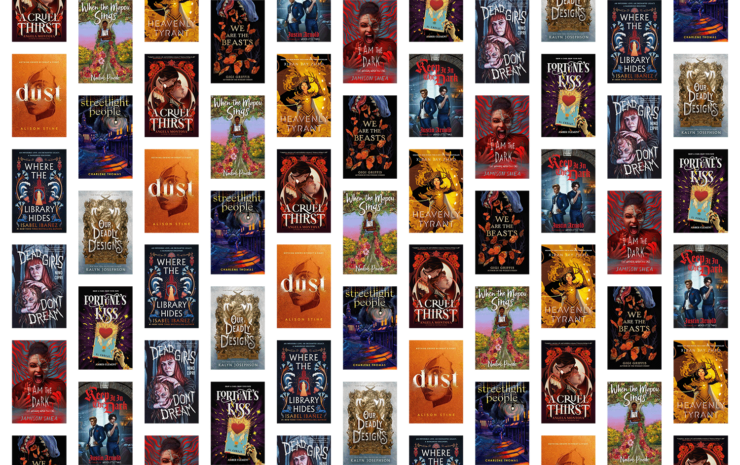 Collection of 12 book covers for Young Adult SFF titles publishing in 2024