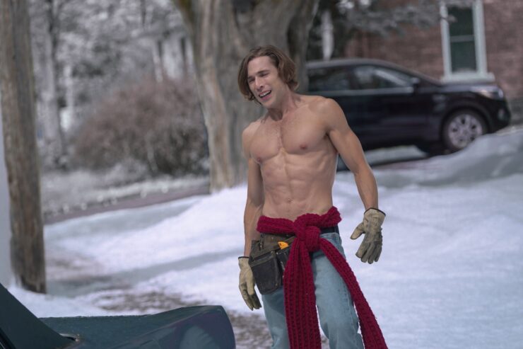 Hot Frosty. Dustin Milligan as Jack Snowman sans shirt