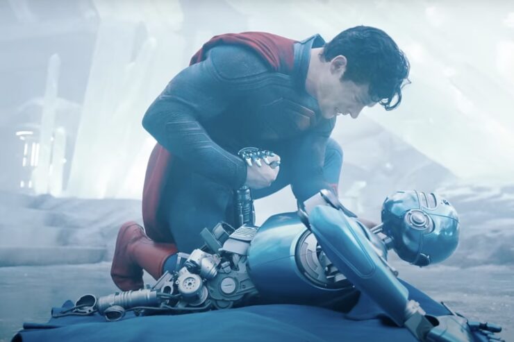 David Corenswet as Superman in the teaser trailer for Superman