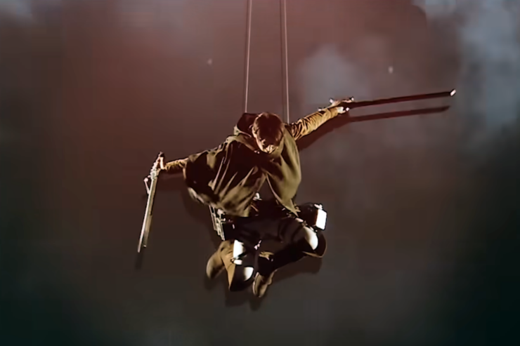 Screenshot from the trailer of Attack of Titan: The Musical