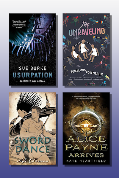 Mosaic of 4 titles mentioned in Jo Walton's December 2024 reading list.