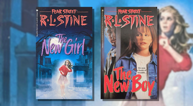 Covers of R. L. Stine’s The New Girl and The New Boy