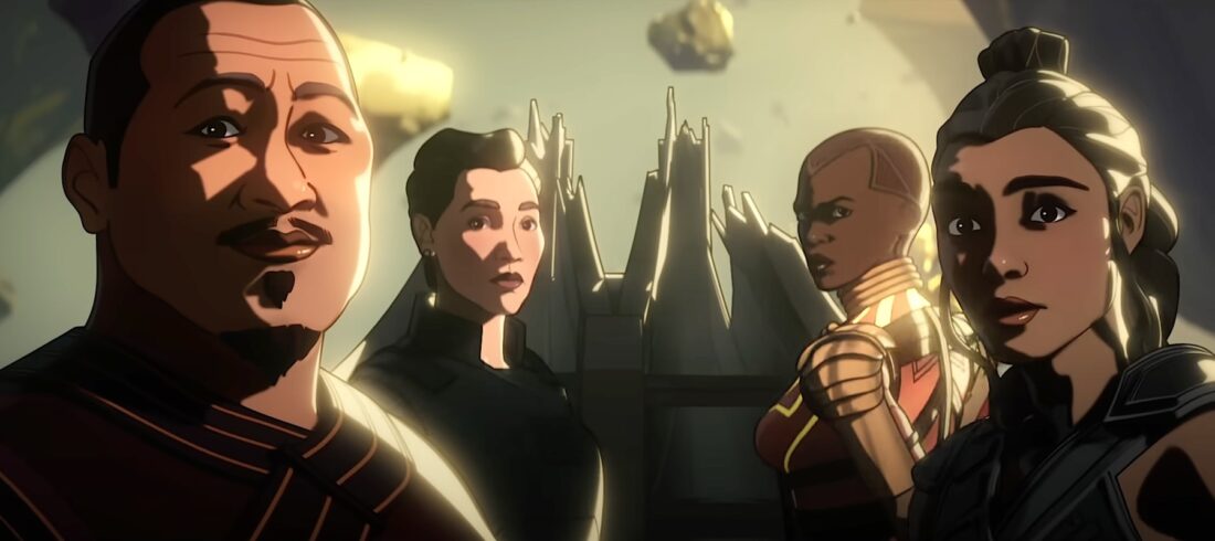 Wong, Okoye, Valkyrie, and Ying Nan form an Alliance.