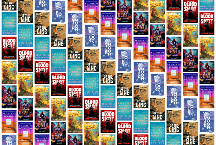 Collection of 7 covers for January's new SF releases