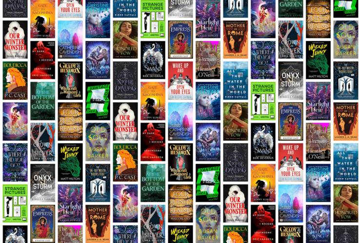 Mosaic of 28 covers for January's new crossover titles.