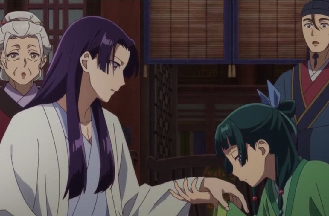 Image of Maomao and Jinshi, the main characters of the anime series The Apothecary Diaries