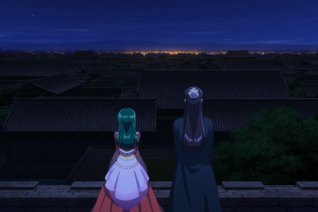 Image of Maomao and Jinshi, the main characters of the anime series The Apothecary Diaries