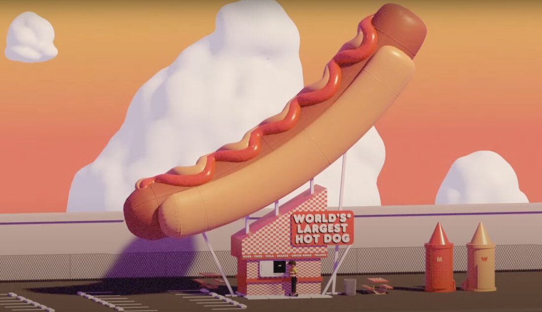 Hot dogs become art in Boys Go To Jupiter.