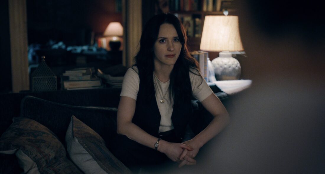 Lois interviewing Clark in her apartment in Superman (2025)