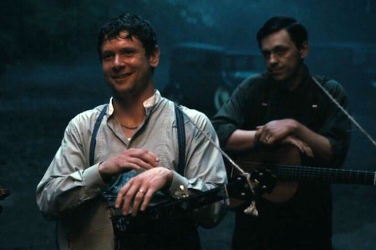Remmick (Jack O'Connell) arrives at the juke joint in Sinners
