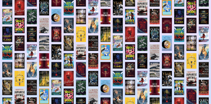 book covers of 30 SFF titles publishing in 2026