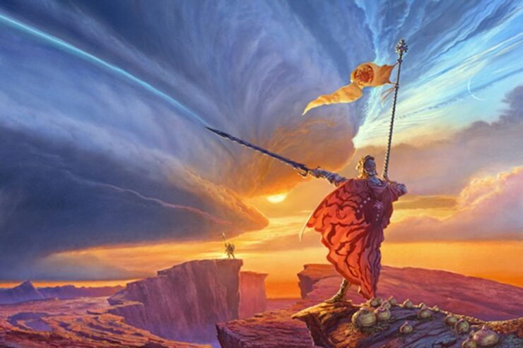 detail from the cover of Brandon Sanderson's The Way of Kings (Art by Michael Whelan)