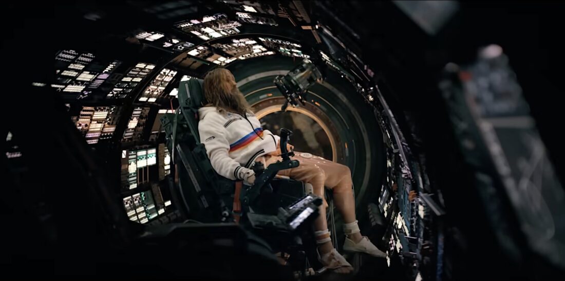Scientist/schoolteacher Ryland Grace (Ryan Gosling) wakes up in an interstellar craft with no memory of his mission in Lord & Miller's Project Hail Mary