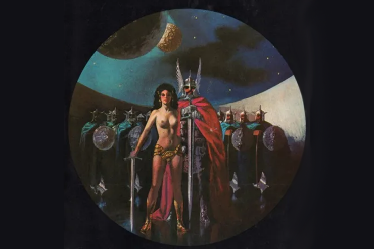 detail from the cover of Galactic Empires Volume One