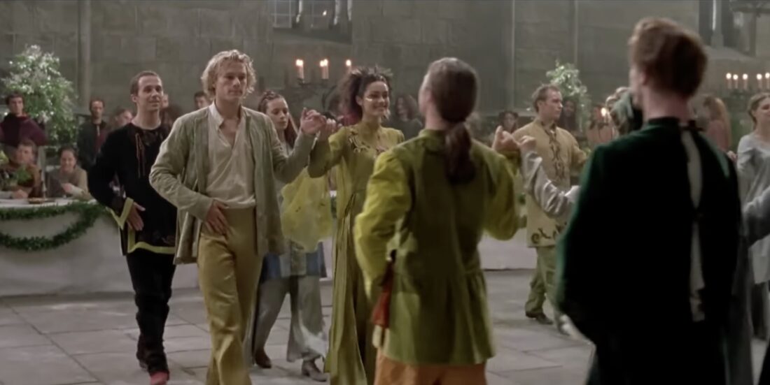 the anachronistic dance sequence from A Knight's Tale