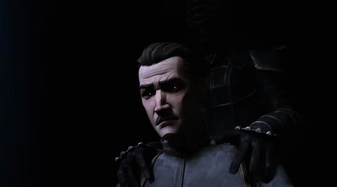Lawson being menaced by an Inquisitor in Maul Shadow Lord S1