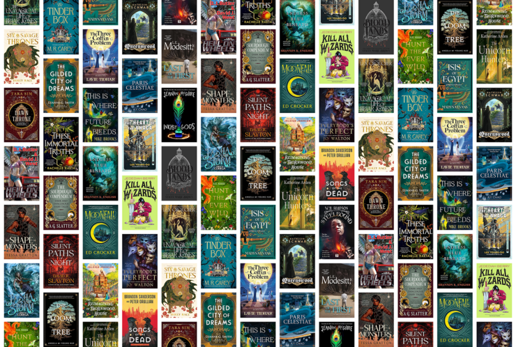 Mosaic of 30 covers for June 2026's new fantasy releases