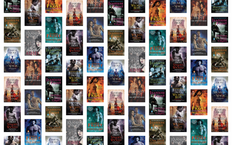 collection of 14 covers for books by Jeaniene Frost