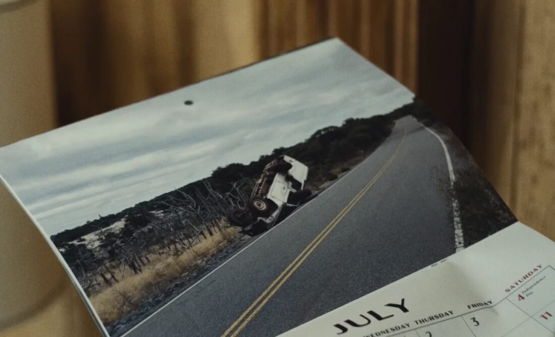 Screenshot of the calendar in Widow's Bay, season one episode one