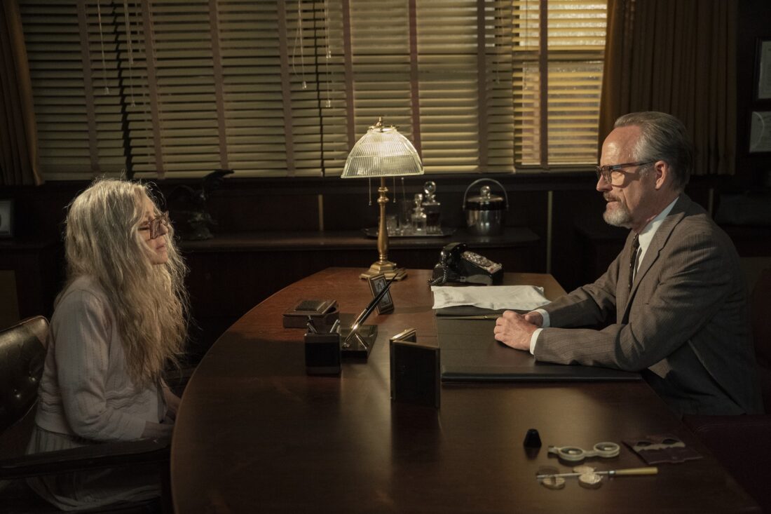 Judith Light as Dorry, John Benjamin Hickey as Dr. Walter - The Terror: Devil in Silver _ Season 1, Episode 4