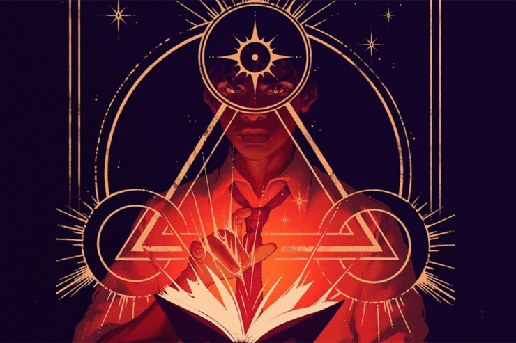 detail from the cover of Infinity Alchemist (art by Chris Sack)