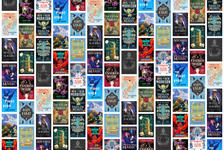 Mosaic of 16 covers for July 2026's new fantasy releases