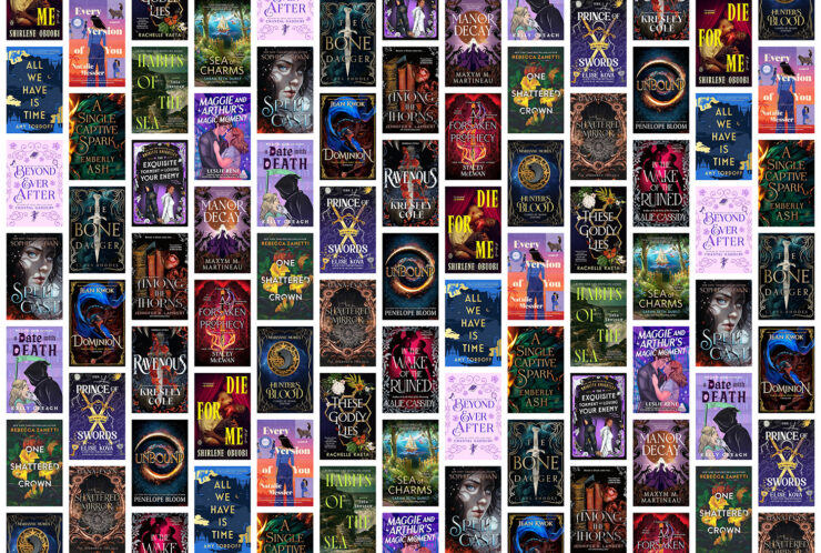 Mosaic of 24 covers for July 2026's new romantasy releases.