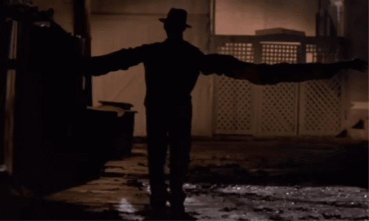 Freddy Krueger in the shadows from A Nightmare On Elm Street
