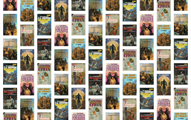 covers of 9 books by CJ Cherryh