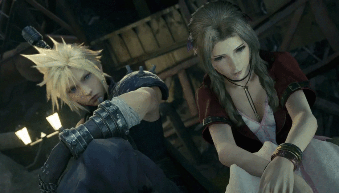 Screenshot from Final Fantasy VII Remake: Cloud and Aerith