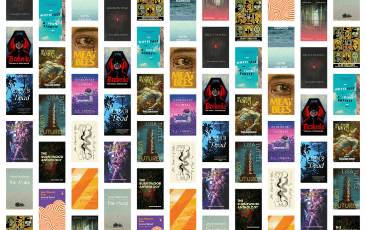 covers of 17 SFF books publishing with independent presses in July and August 2026