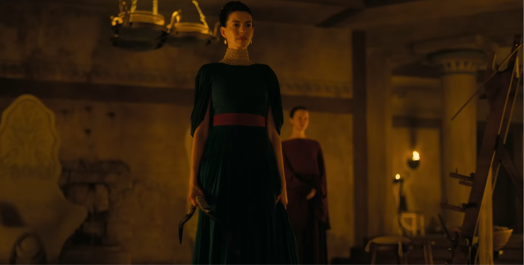 Anne Hathaway as Penelope in the trailer for Christopher Nolan's The Odyssey