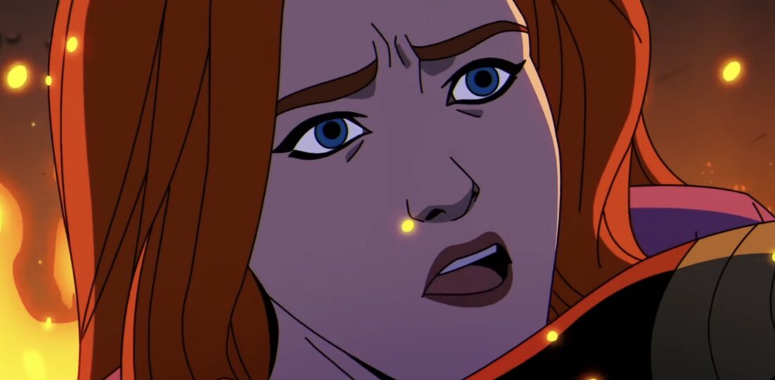 Moorph transformed into Jean, pleading for their life in X-Men '97 S2E5