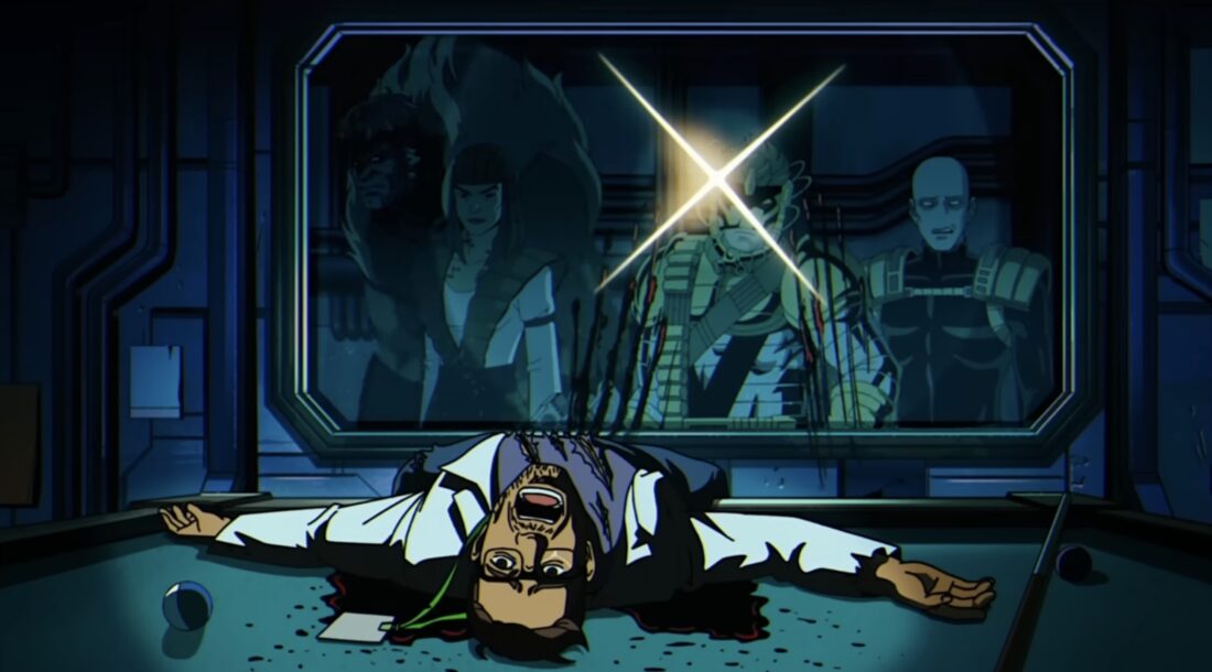 team coming across dead scientists in Weapon X facility in X-Men '97 S2E5