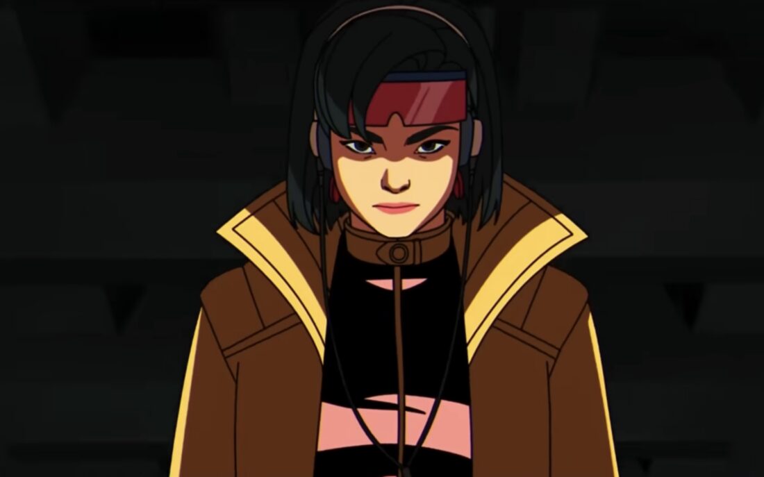 Jubilee with her walkman headphones on, about to break out in X-Men '97 S2 premiere